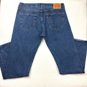 Levi’s 501 Button Fly Medium Wash Rugged Solid Classic “50’s” Jeans Size 36/32